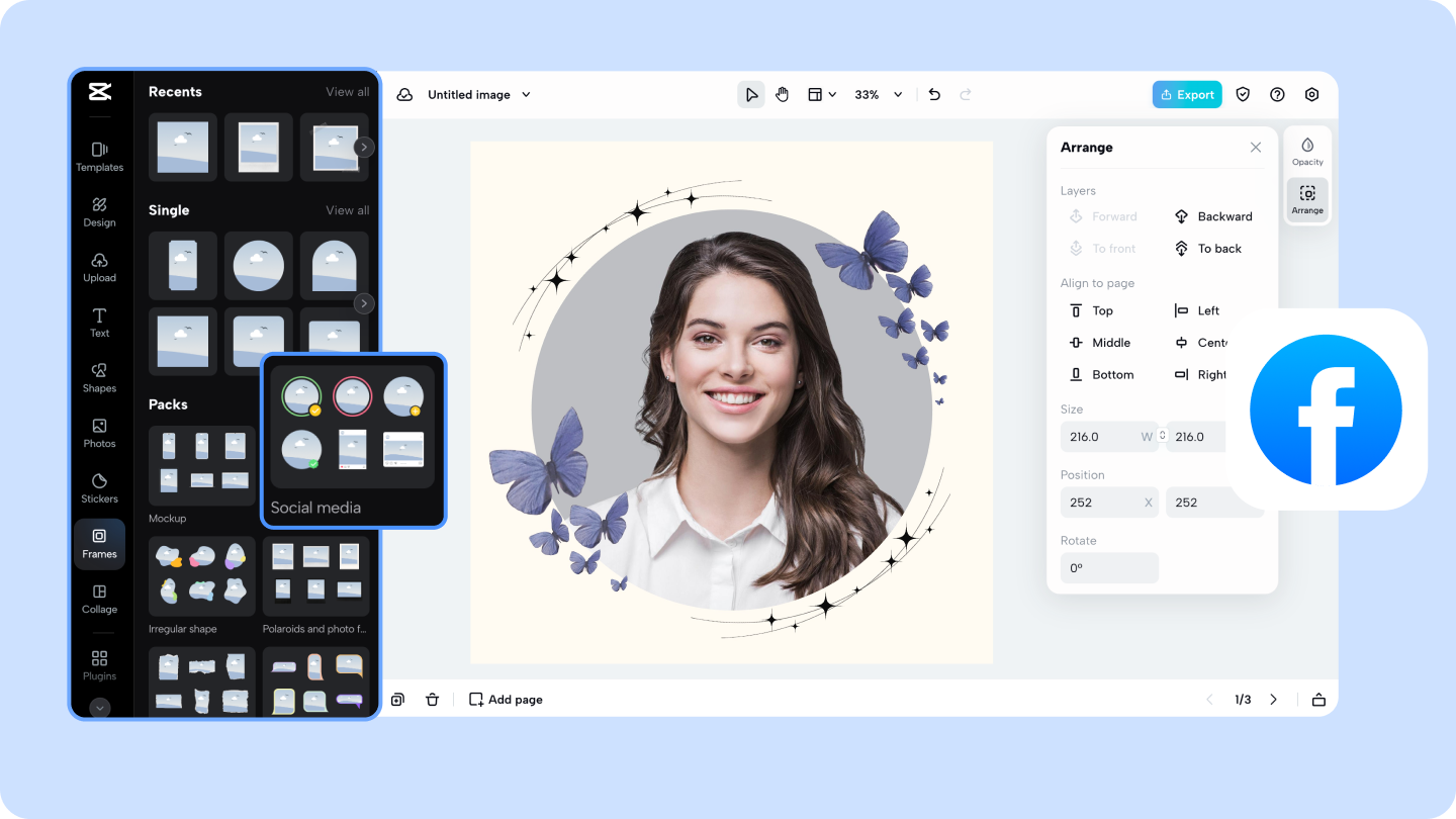 Facebook profile photo frame