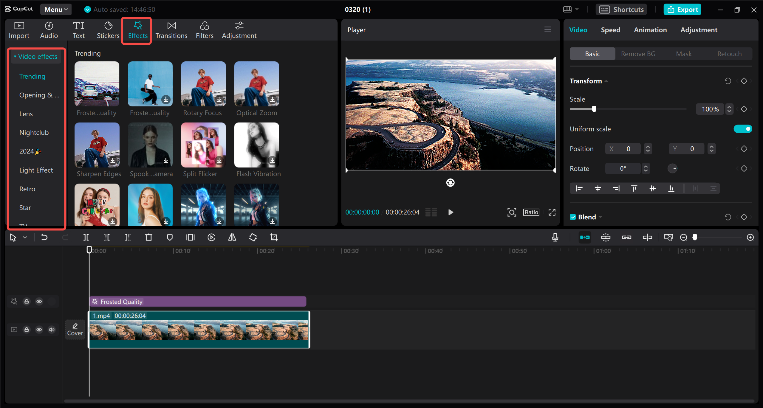 Edit video and add effects