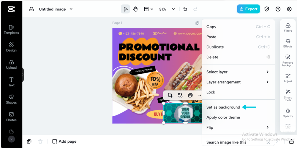 change picture background