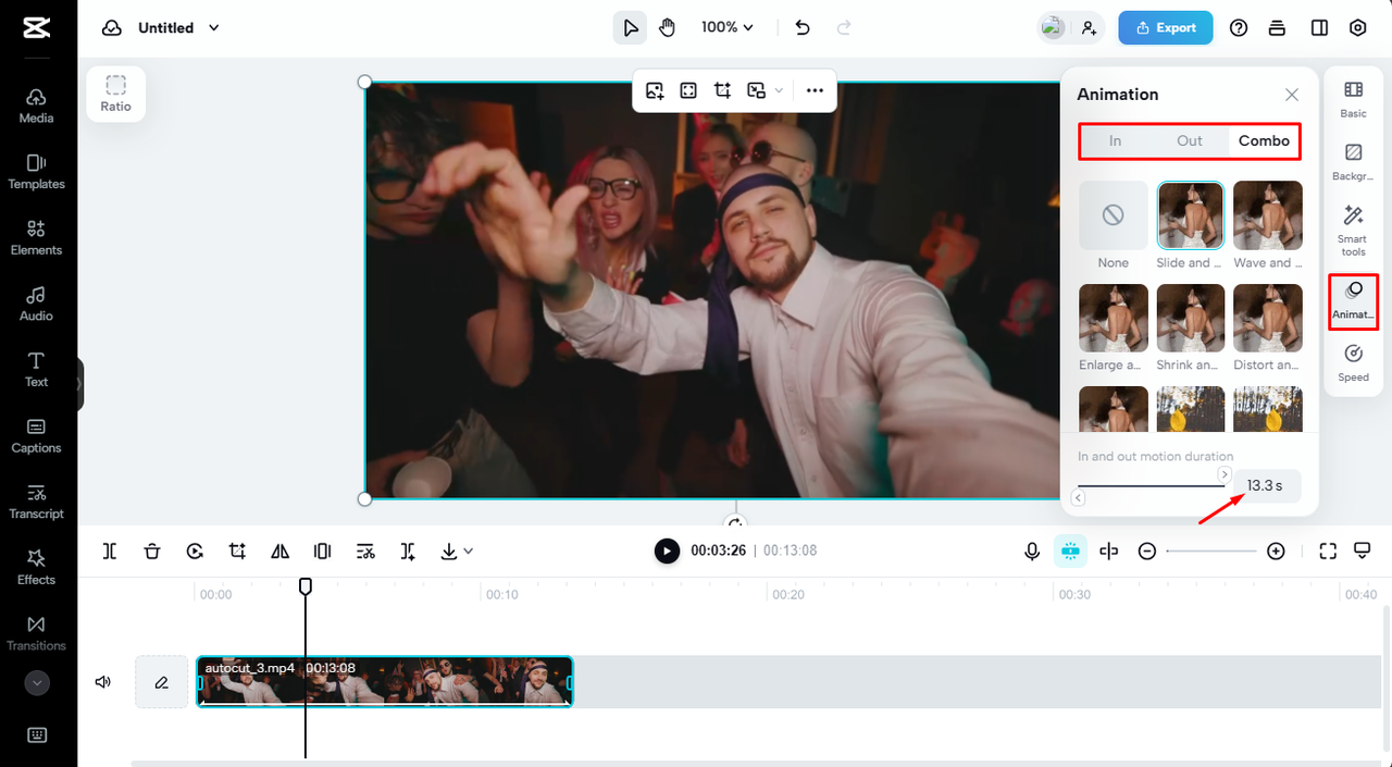 Insert animations into your video 