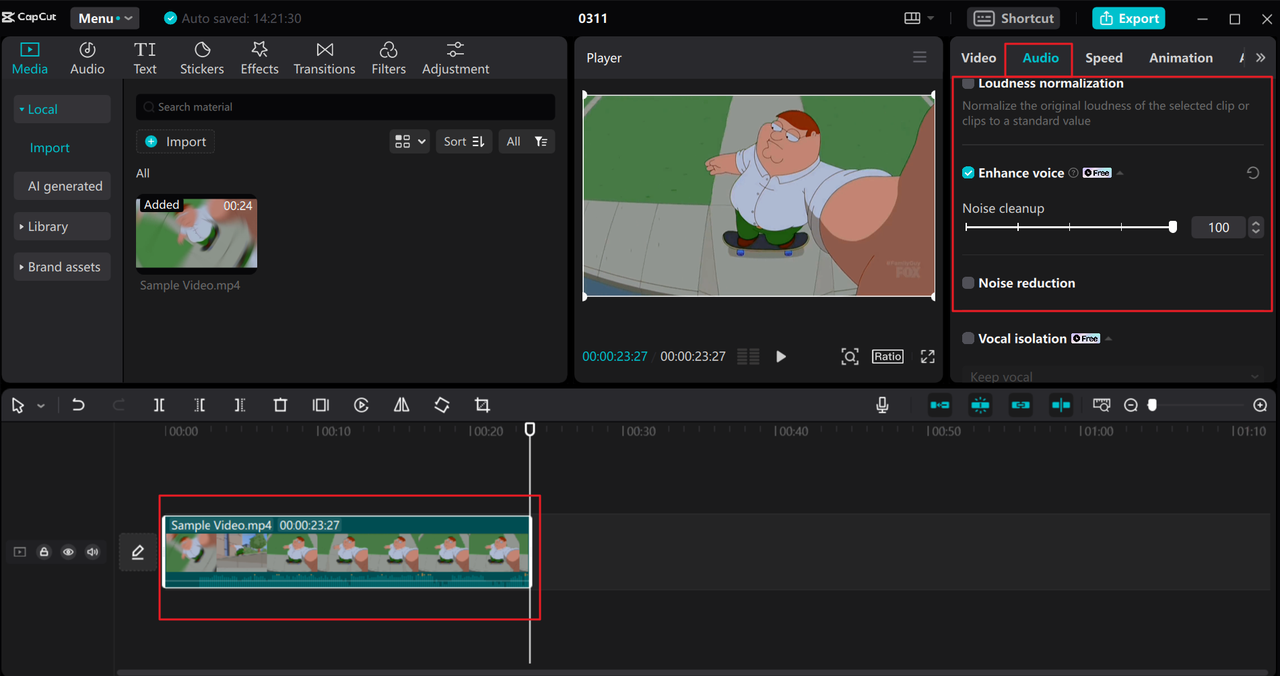 Voice enhancement features on the CapCut desktop editor and audio booster for PC