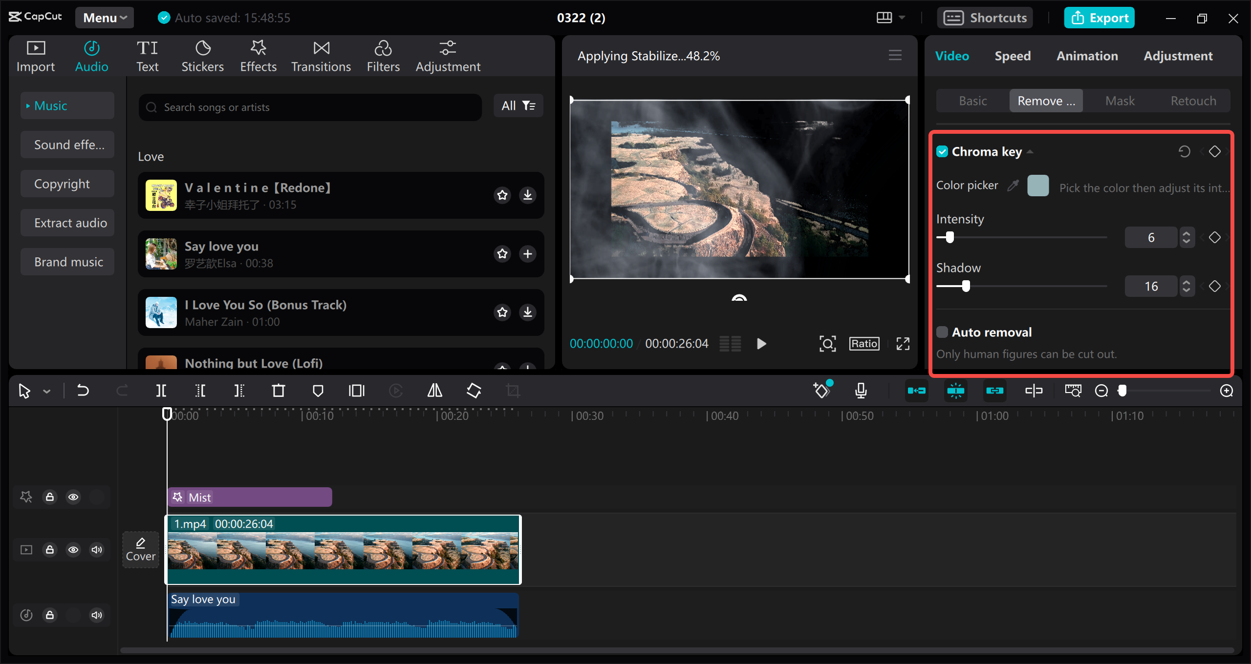 Chroma key for seamless green-screen effects