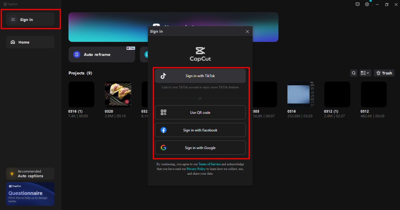 Download and sign up