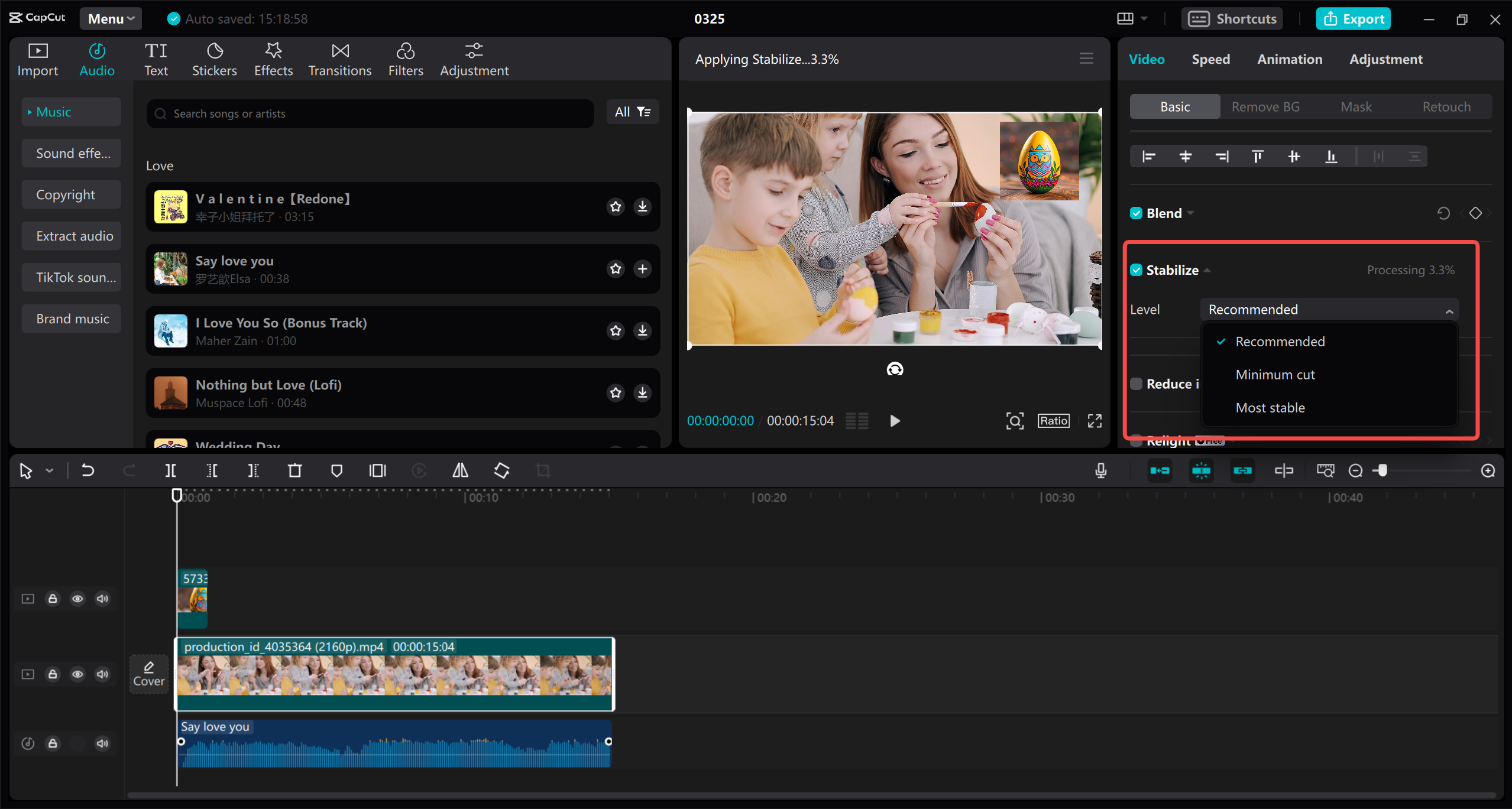 Stabilize your footage