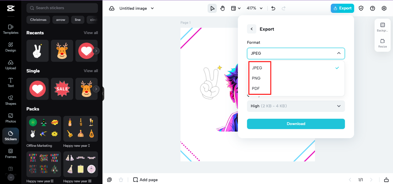 adjust the size and format of the twitch emote