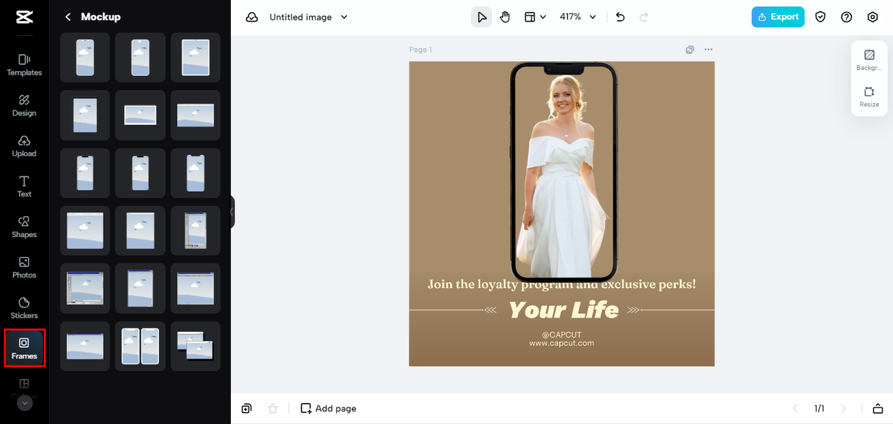 add a frame to the picture