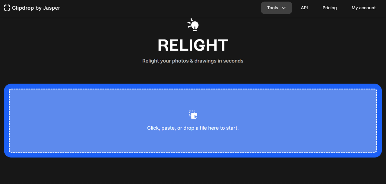 Upload images to Clipdrop Relight