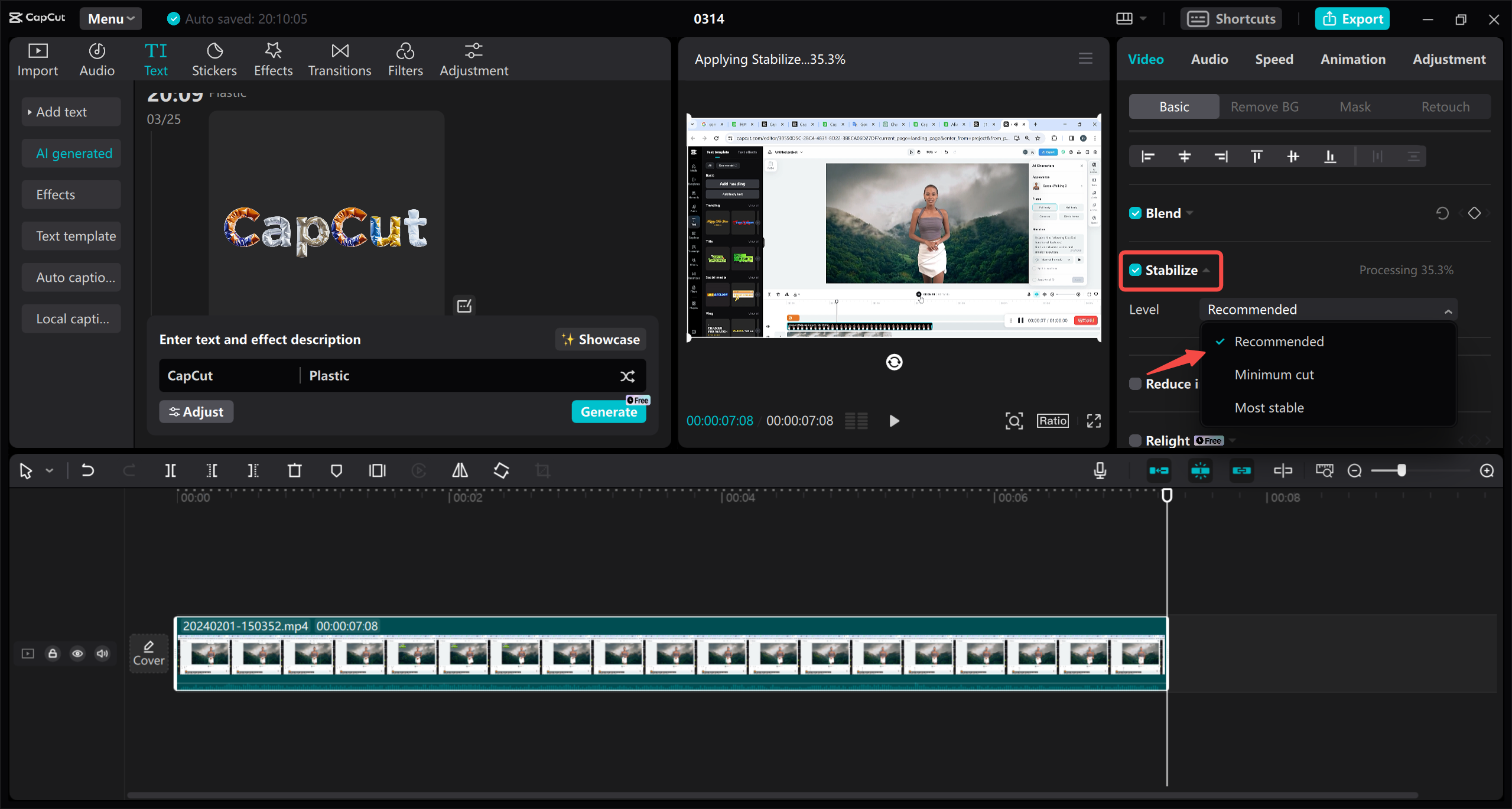 The anti-shake feature stabilizes your footage