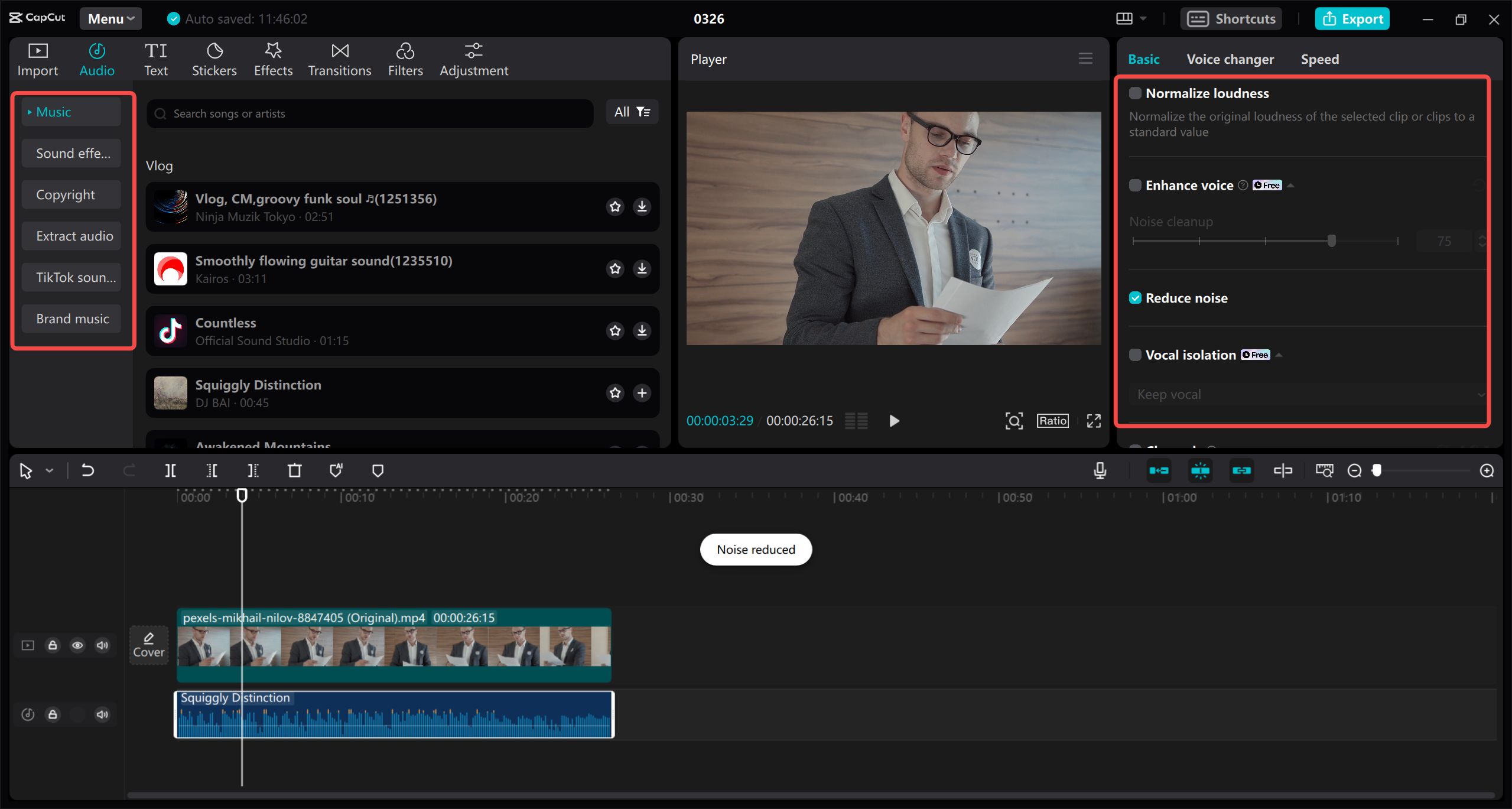 The sophisticated audio editing tools in CapCut