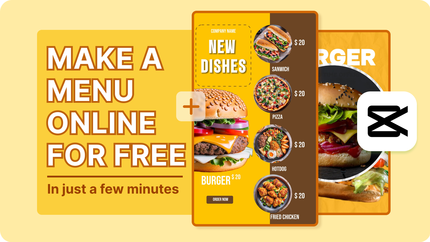 mẫu thực đơn đồ ăn miễn phí