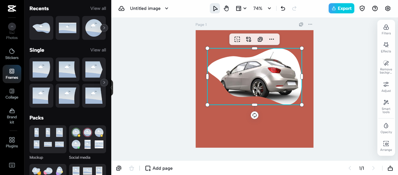 frames in CapCut Online