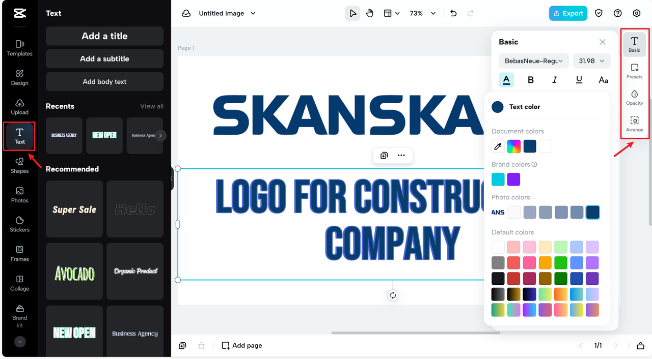 A logo style that showcases simplicity