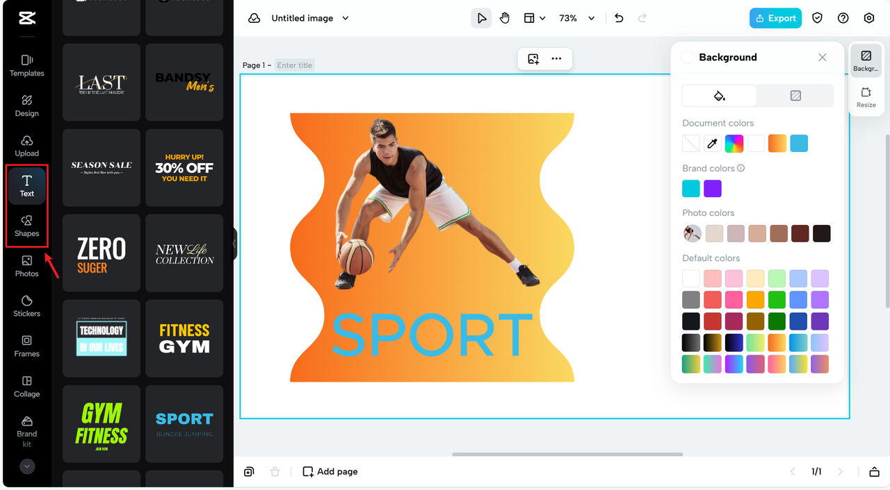 create an abstract basketball logo