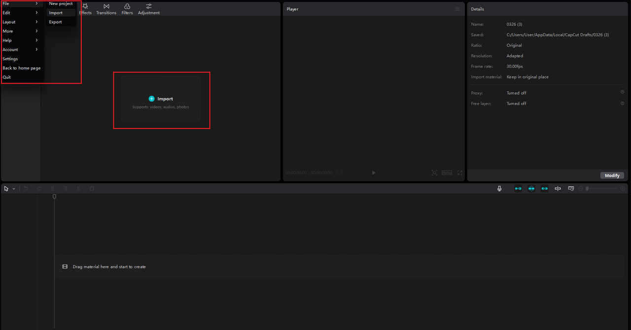 How to import media files on the CapCut desktop editor, the best vocal stripping software 