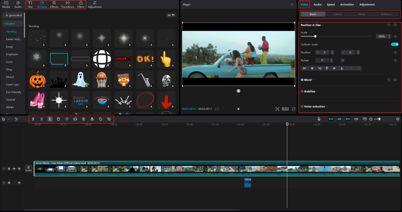 How to improve a video on the CapCut desktop app after using its vocal remover program