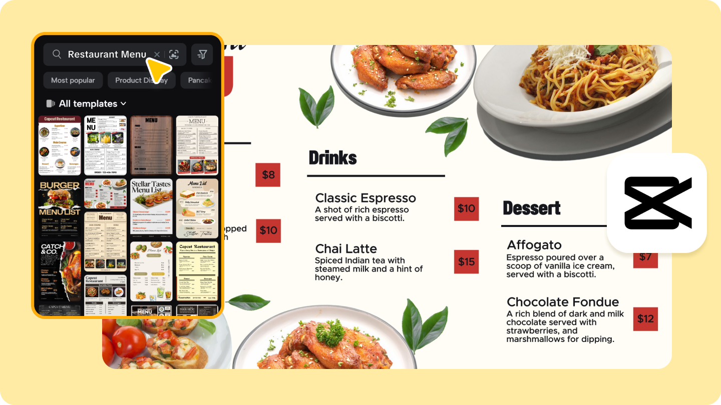 menu templates online
