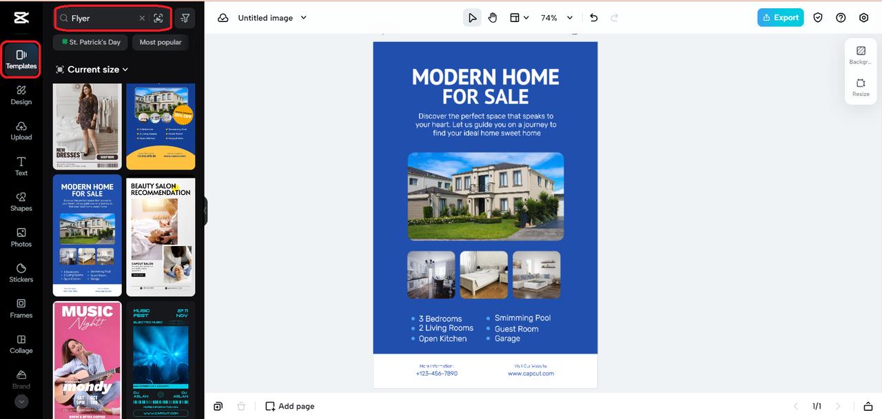 choose a flyer template