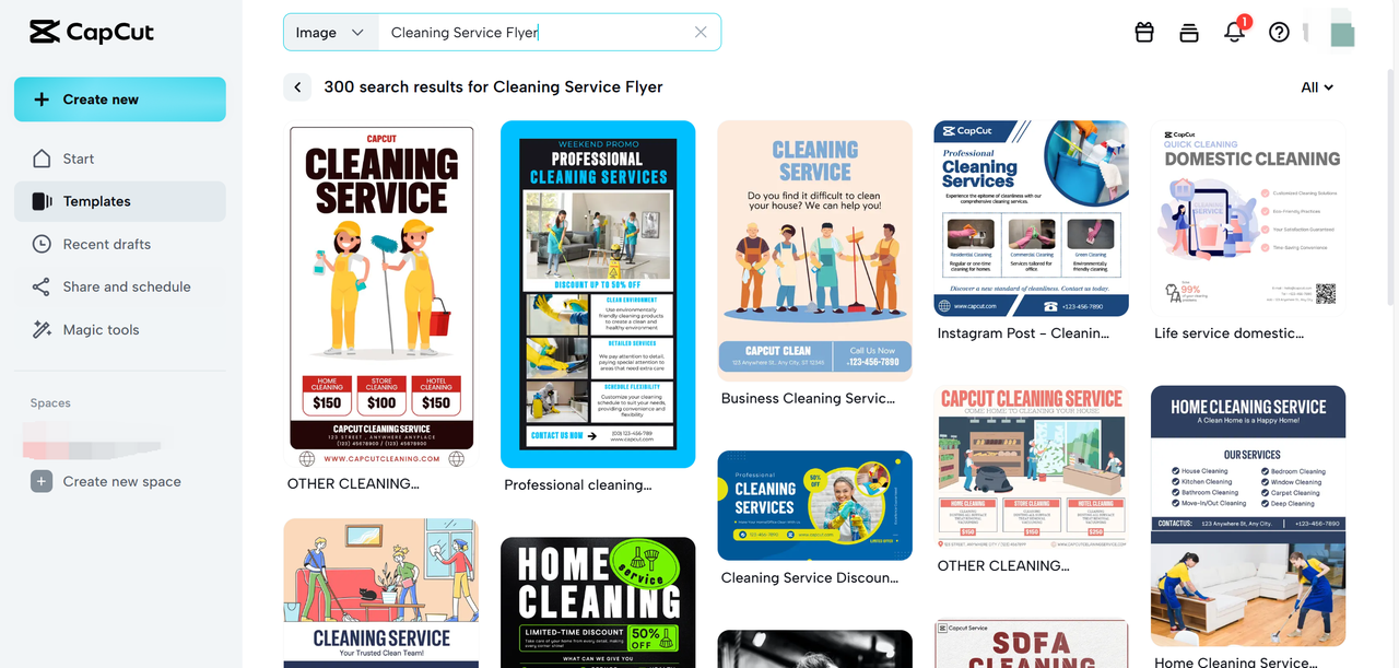 cleaning service flyer template