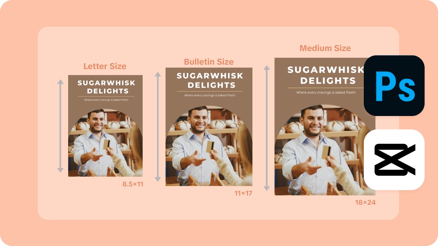 flyer photoshop size