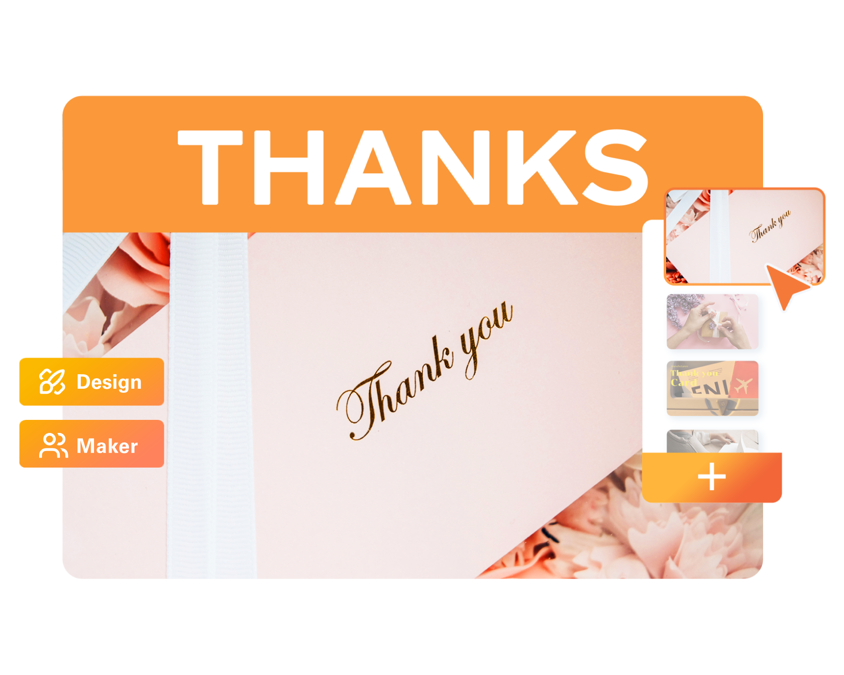 Thank You Card Online Creator - Professional Online Graphics Editor