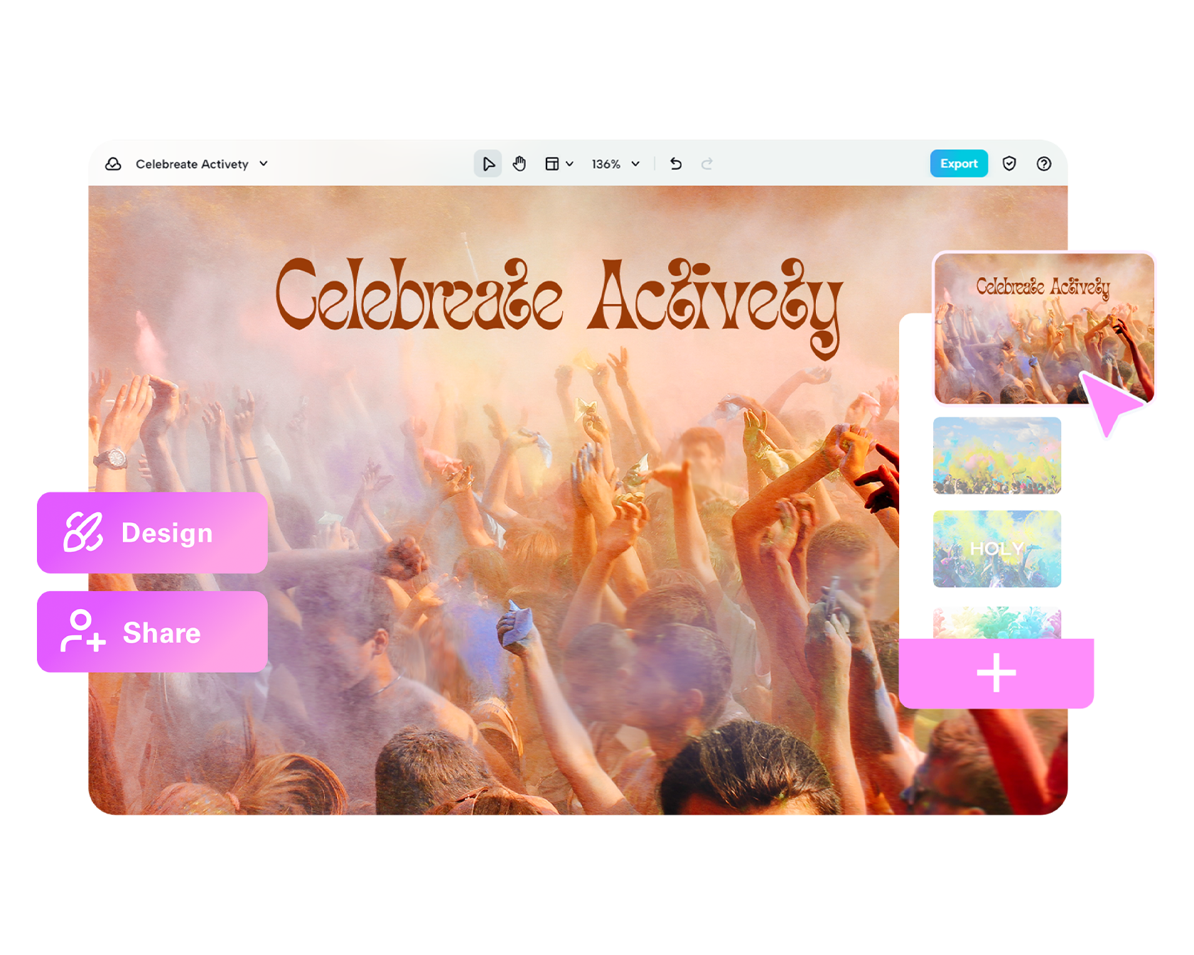 Creador de carteles de Holi