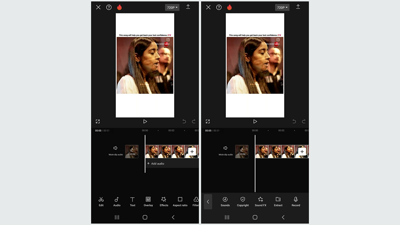 Audio editing interface
