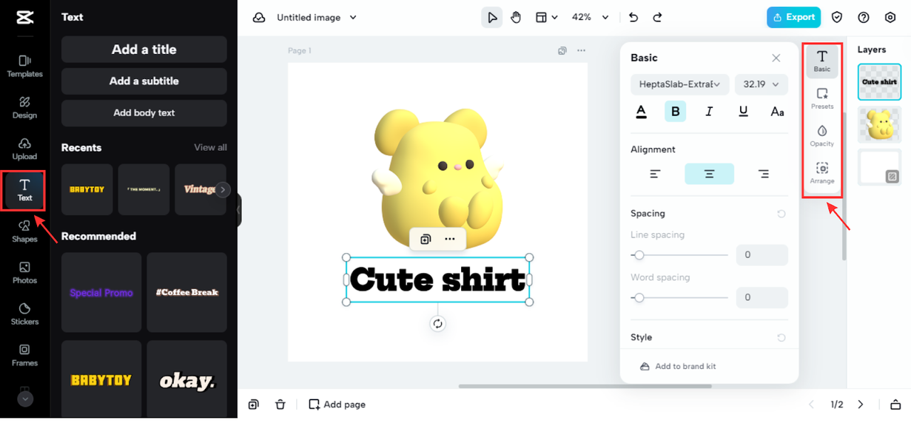 Add text to your logo