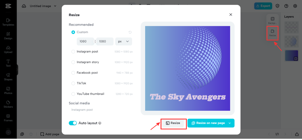 Resize your cricket logo for scalability