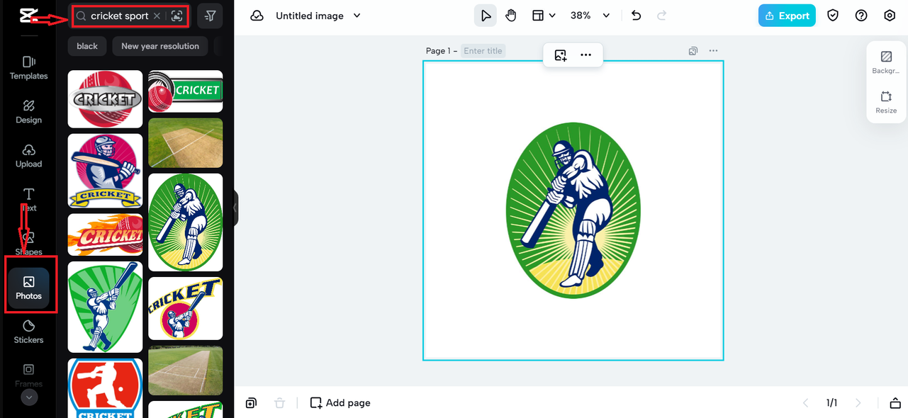 CapCut Photos Interface