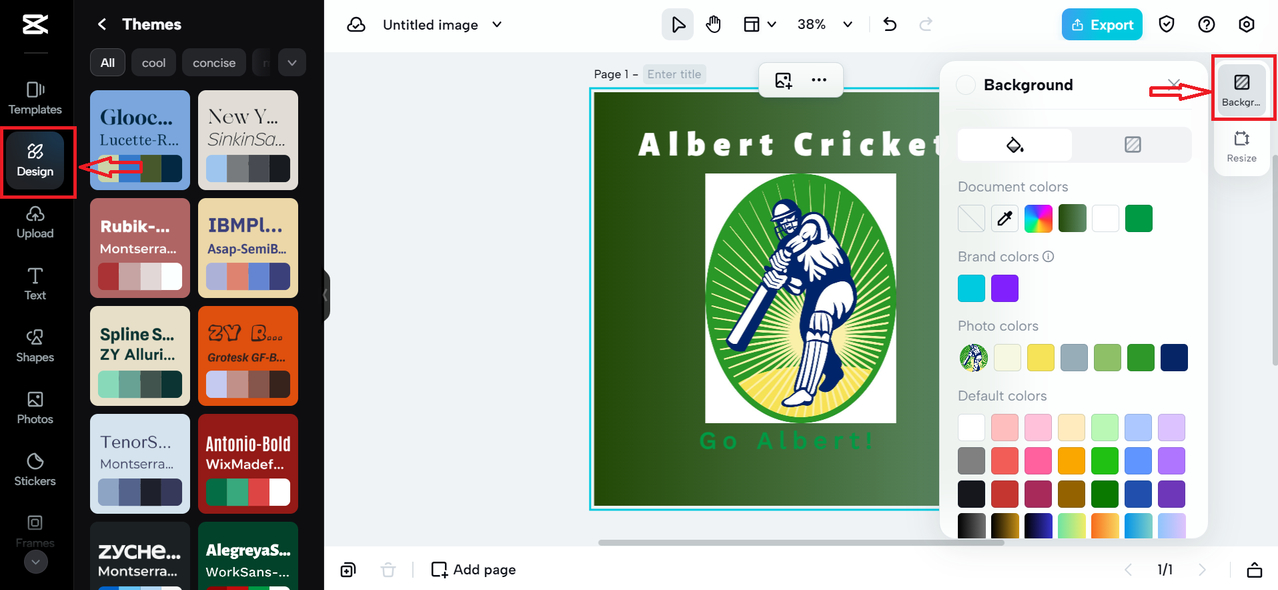 CapCut Design Interface