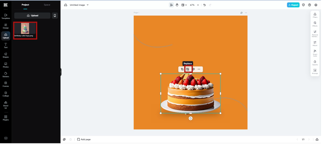 Edit template in CapCut Online