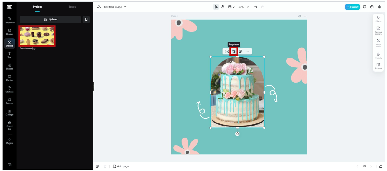Edit template in CapCut Online