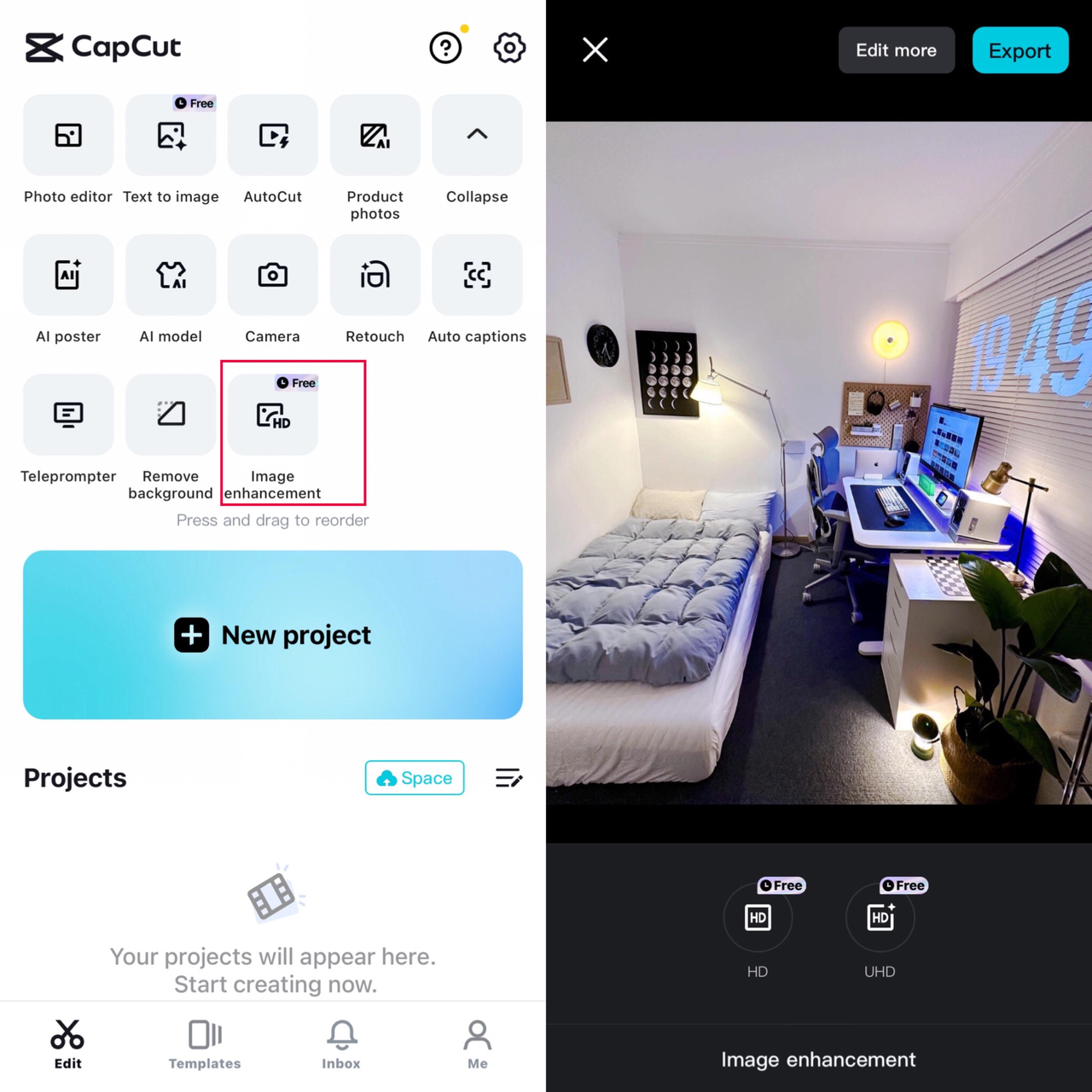 enhance image quality by scaling the resolution