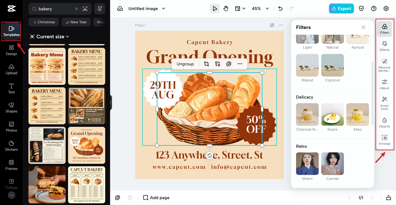 Apply rich templates of logo design for bakery