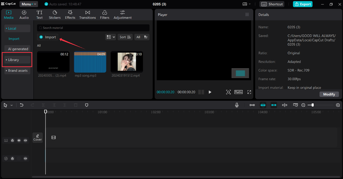 Upload or start with a stock video 