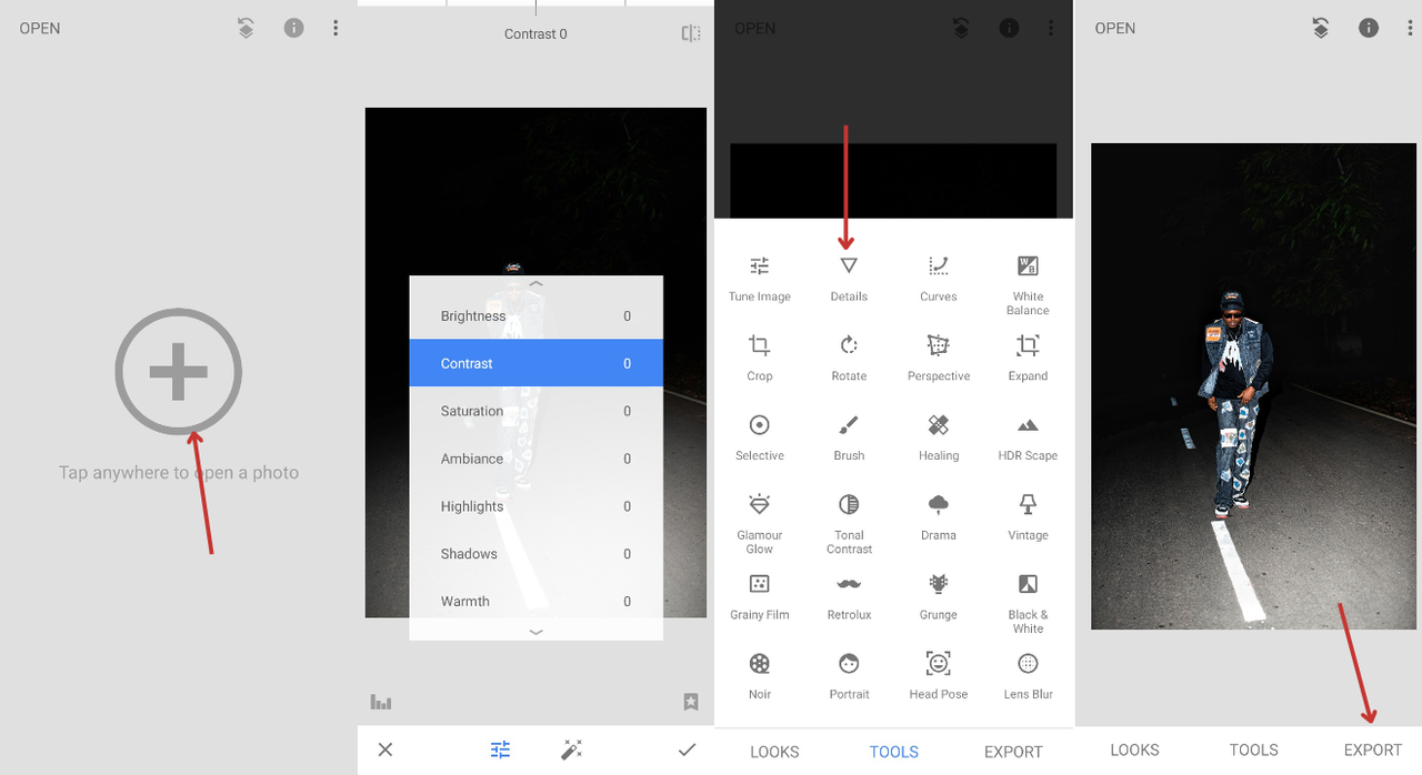 enhancing photo quality using snapseed