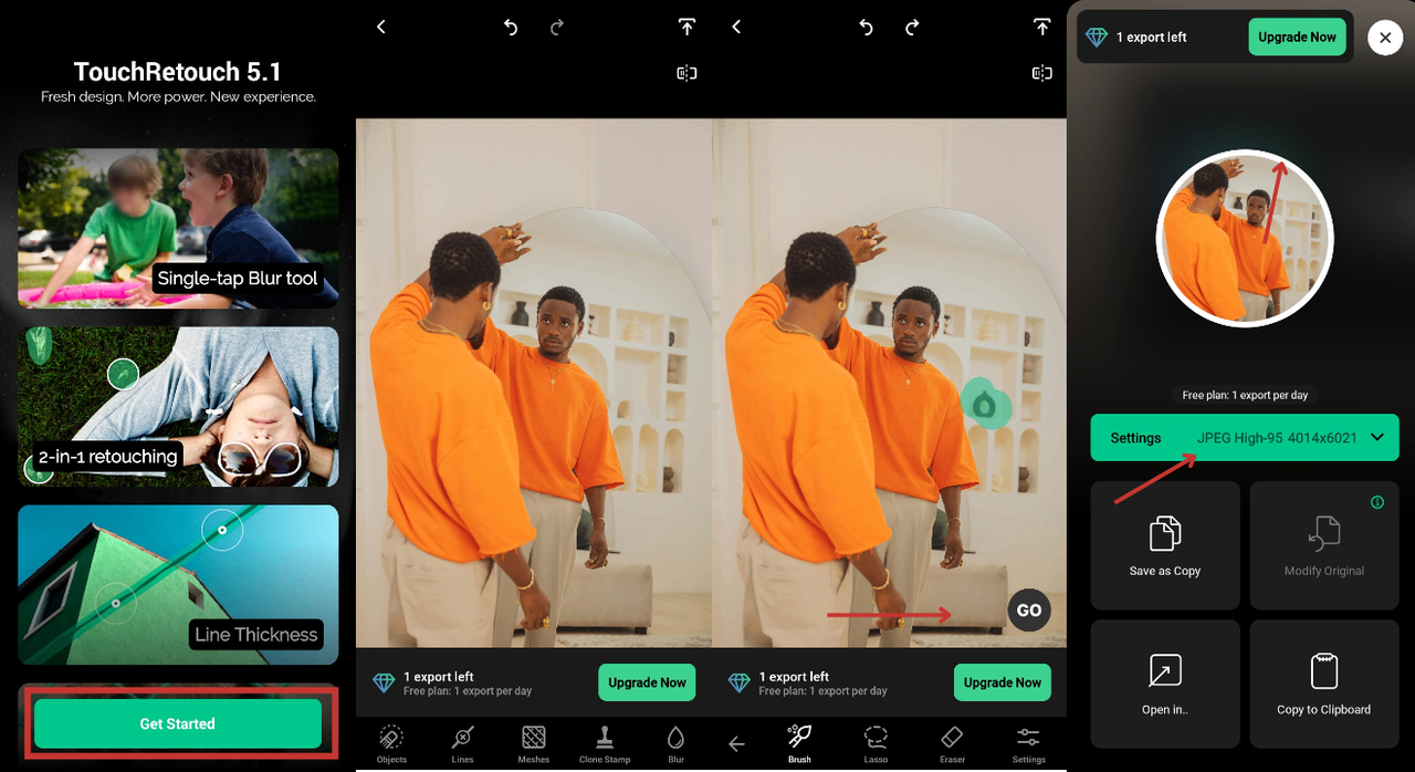 remove unwanted elements with touchretouch