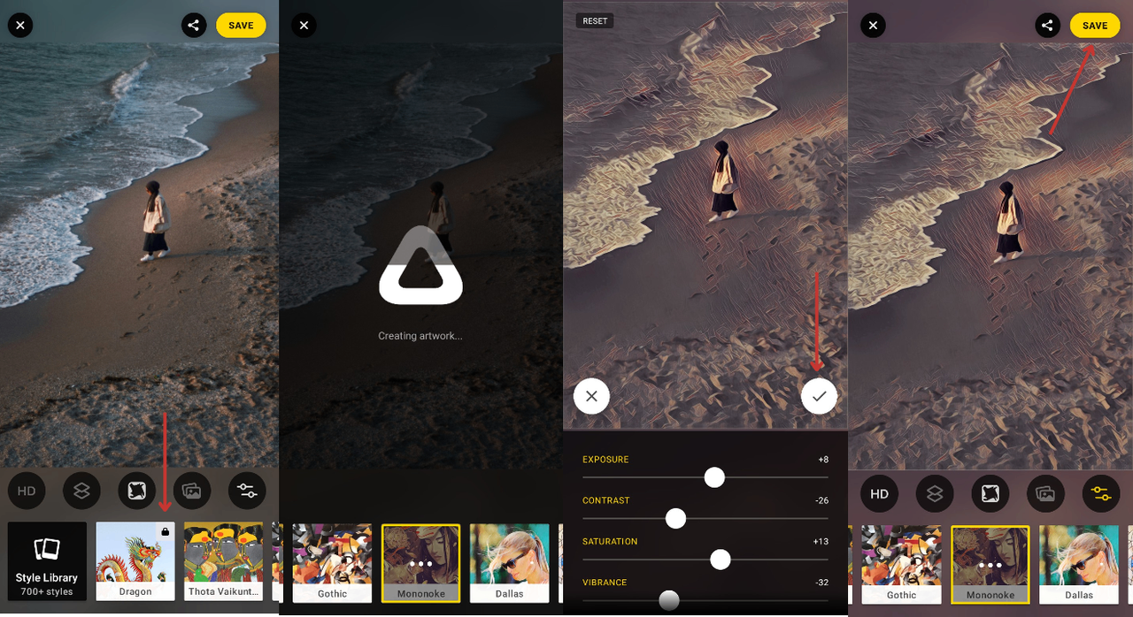 using Prisma to create artistic effects