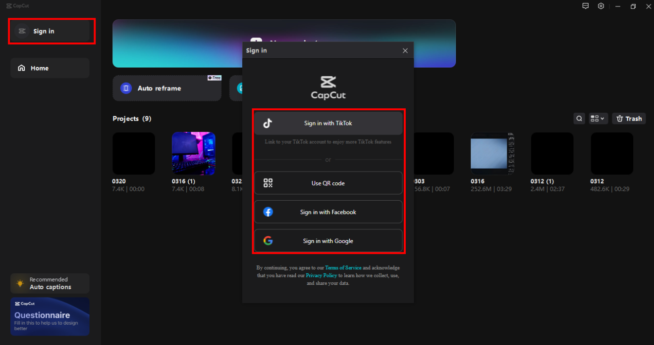 Download and sign up