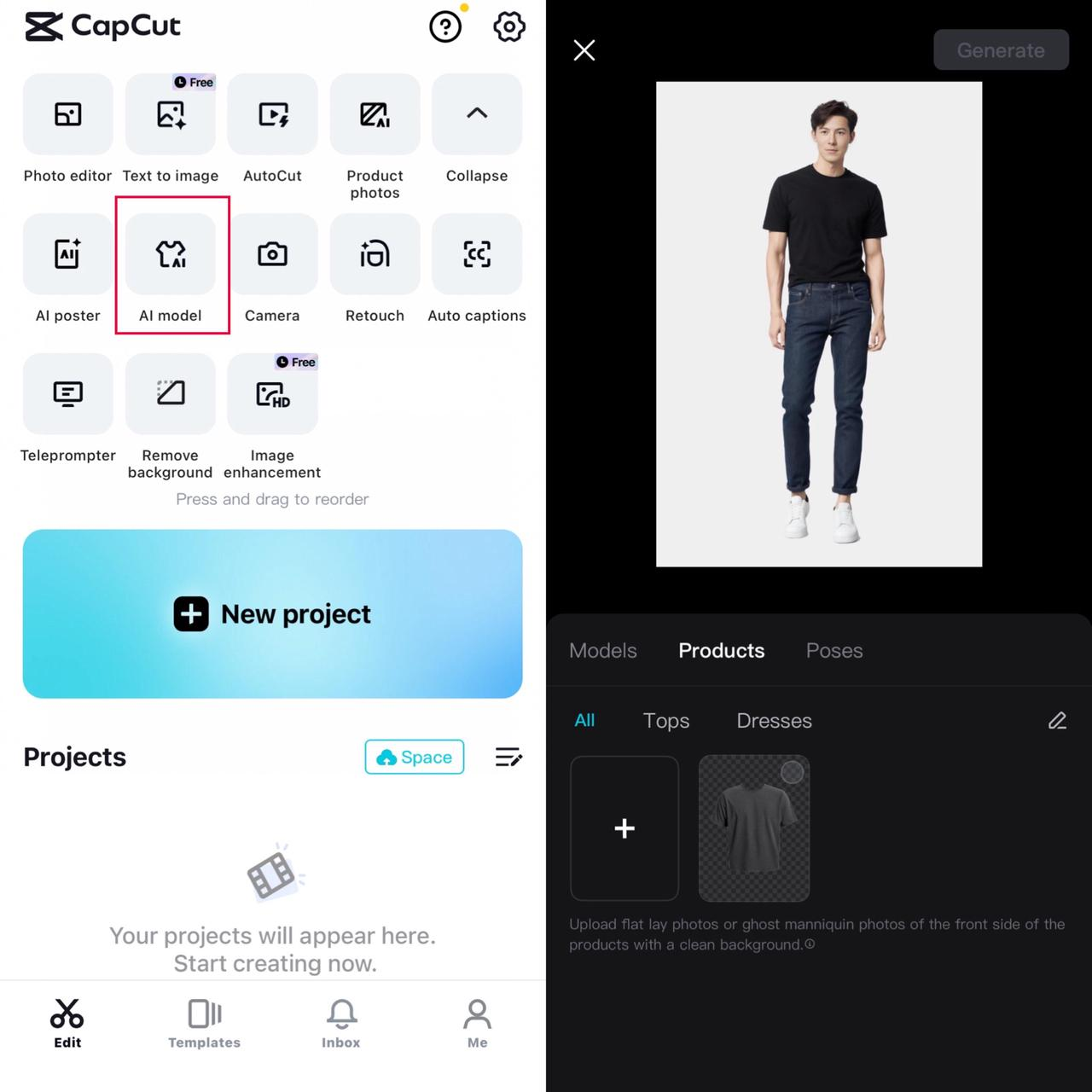 try out ai models for product presentation