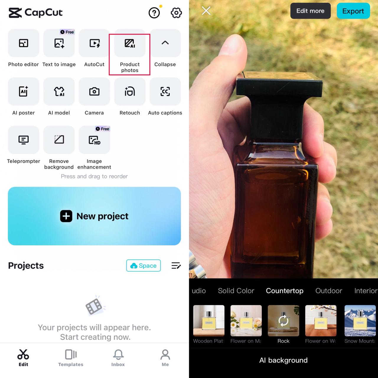 create professional product photos