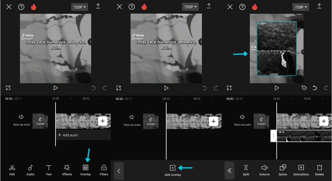 go to overlay and add the desired overlay