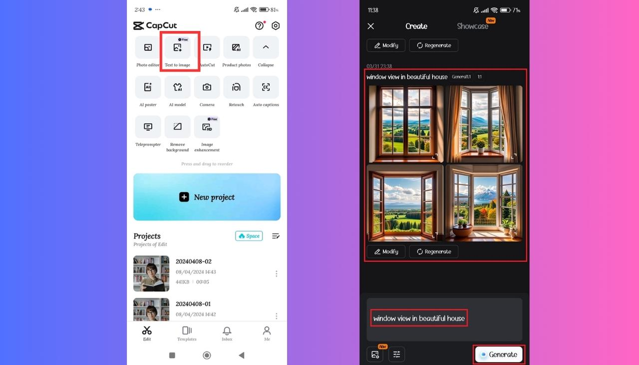 テキストから画像