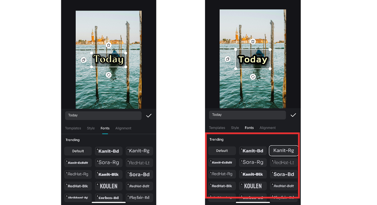 extensive font library