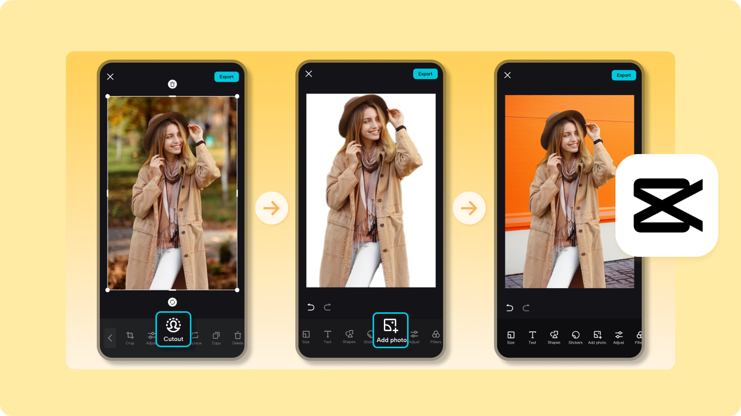 couper et coller l'application d'image