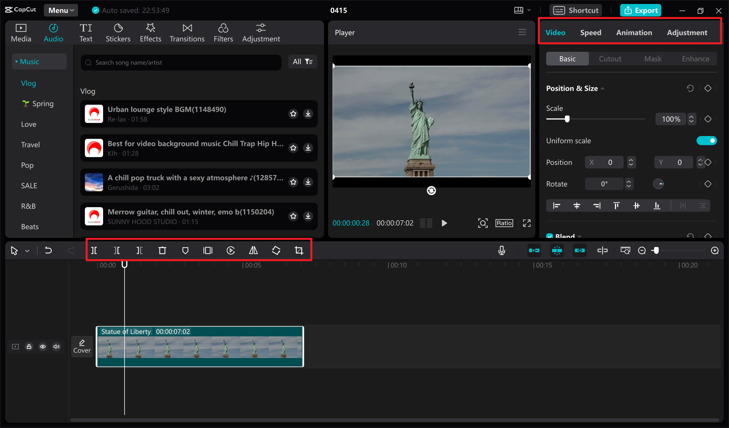 Edit video with editing features