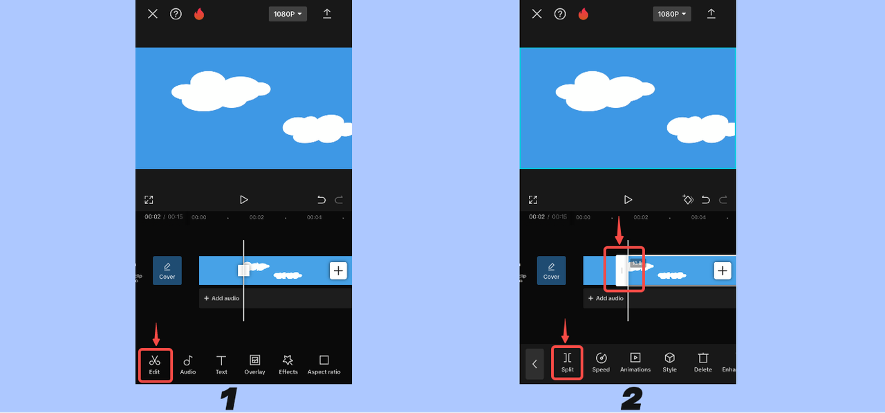 Split your TikTok video