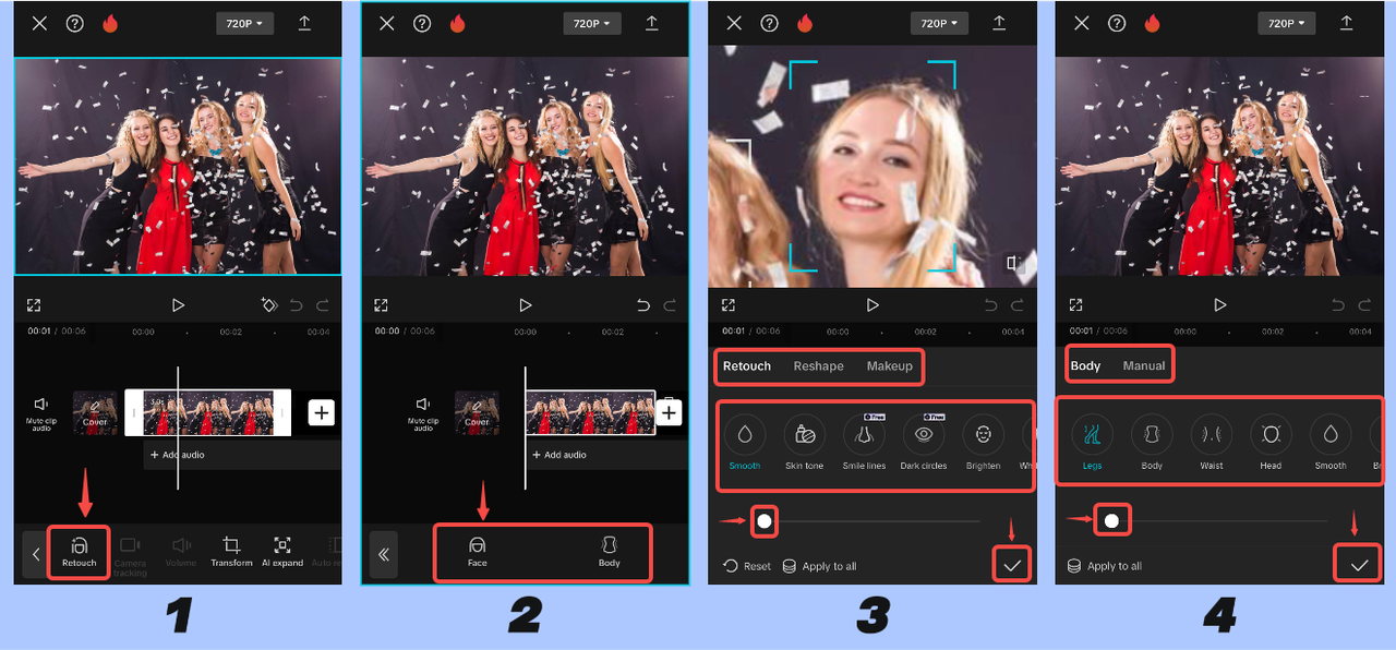 Beautify your portrait at CapCut