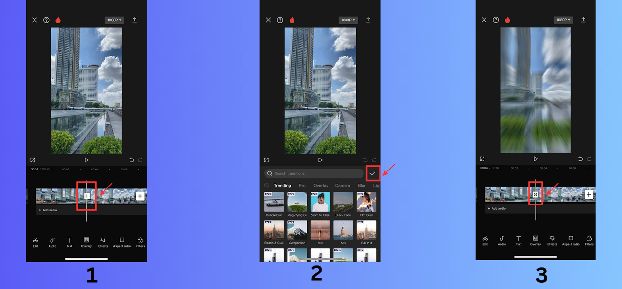 Add a vlog transition
