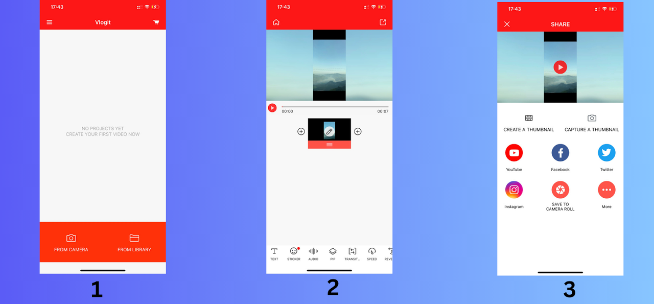Edit a vlog at Vlogit